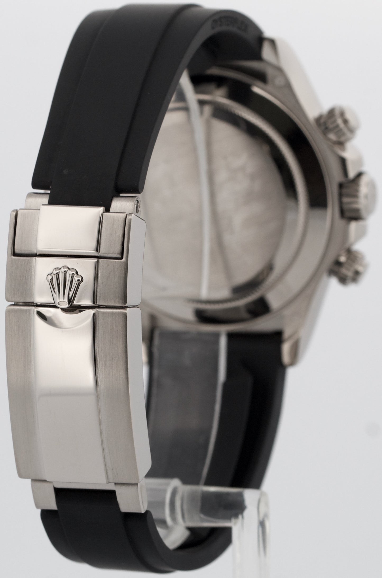 Rolex Daytona SILVER GHOST 18K White Gold OYSTERFLEX Rubber 40mm 116519 LN BOX