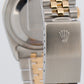 Rolex DateJust 36mm BLUE 18K Yellow Gold Stainless Steel JUBILEE Watch 16233