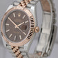 MINT 2022 PAPERS Rolex DateJust CHOCOLATE 18K Rose Gold  JUBILEE 126331 41mm BOX