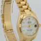 PAPERS Ladies Rolex DateJust President FACTORY MOP DIAMOND 18K 31mm 178278 BOX