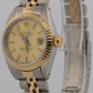1988 Ladies Rolex DateJust 69173 Champagne 18K Gold Steel Jubilee 26mm Watch