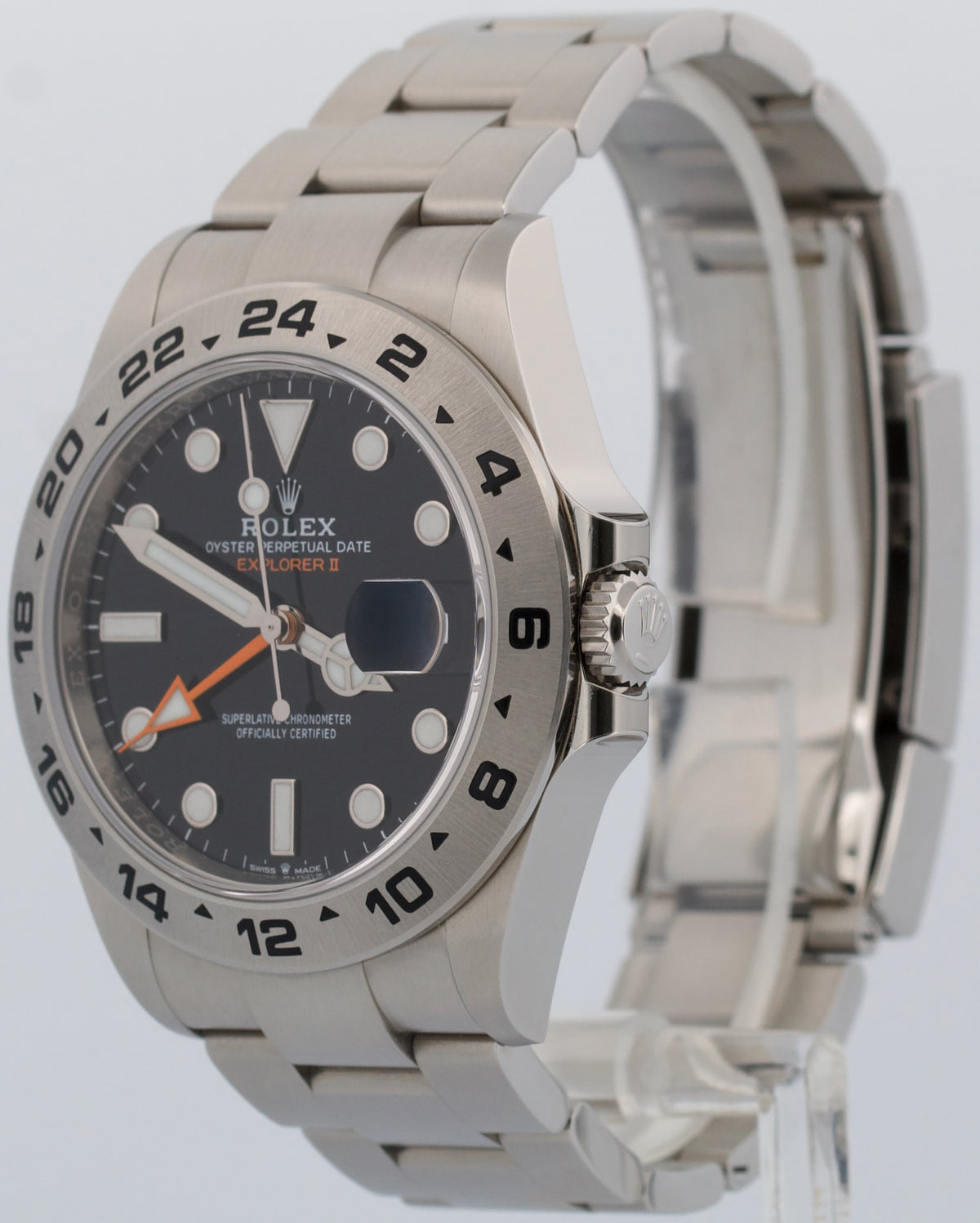 New 2022 Rolex Explorer II 226570 Black Stainless Steel 42mm Watch Box Papers