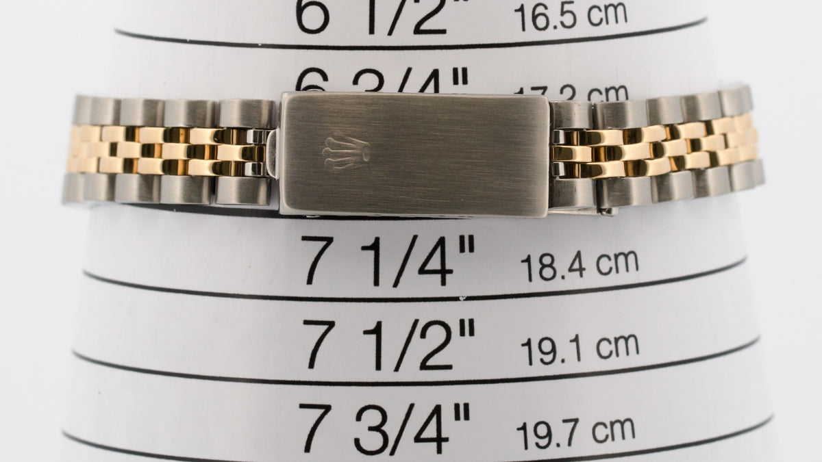 1988 Ladies Rolex DateJust 69173 Champagne 18K Gold Steel Jubilee 26mm Watch