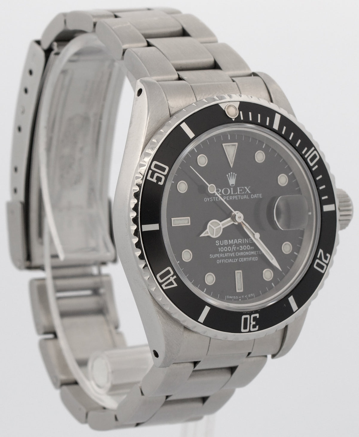 1987 Rolex Submariner Date 168000 40mm Triple Zero Black Steel Watch Box Papers