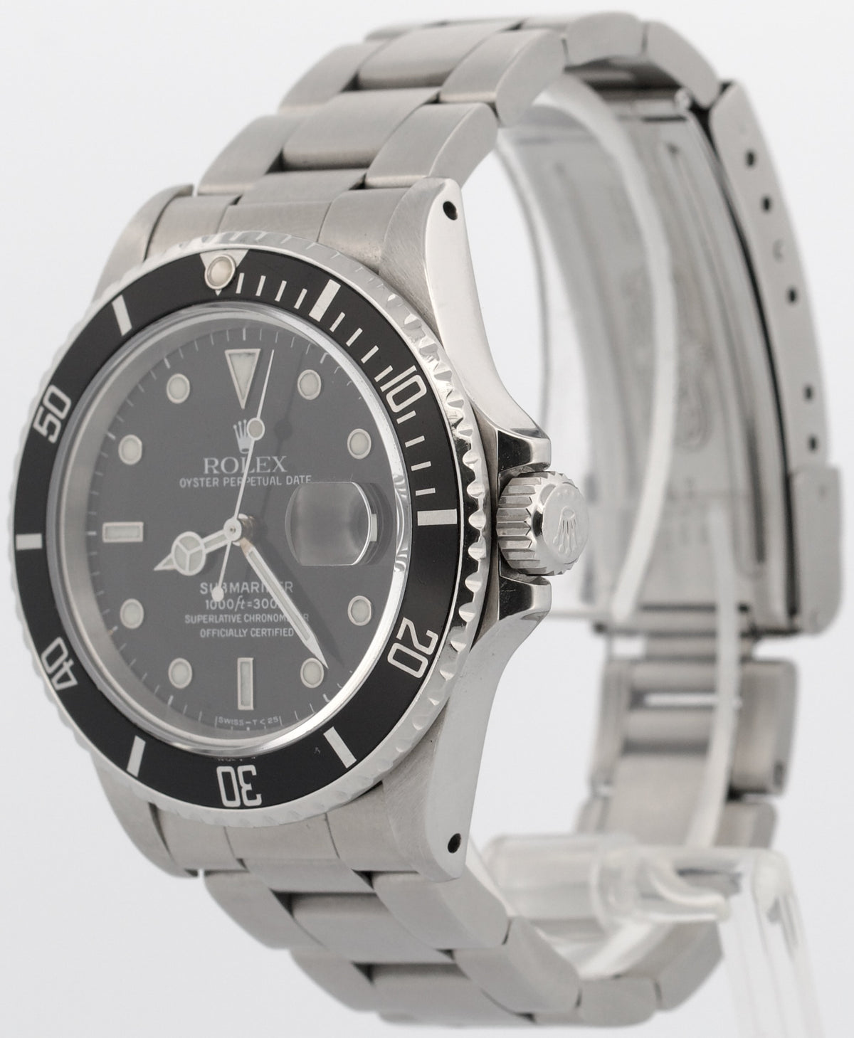 1987 Rolex Submariner Date 168000 40mm Triple Zero Black Steel Watch Box Papers