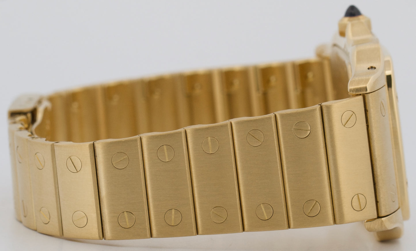 Ladies Cartier Santos Galbee 29mm IVORY 18K Yellow Gold Quartz 889701 W20009C5