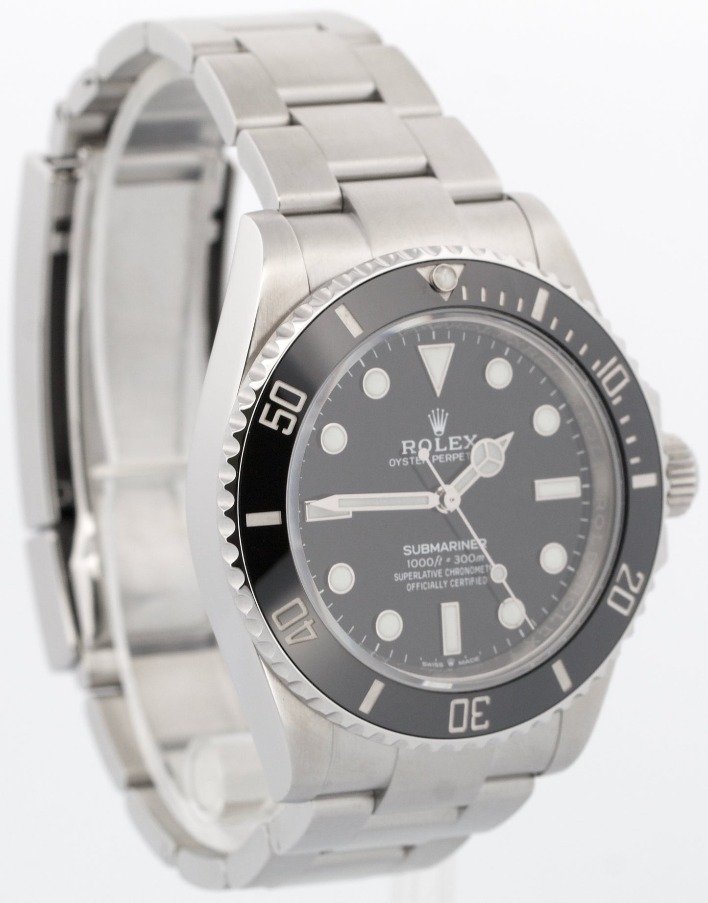 Rolex Submariner No-Date BLACK Stainless Steel 41mm Ceramic Watch 124060 LN