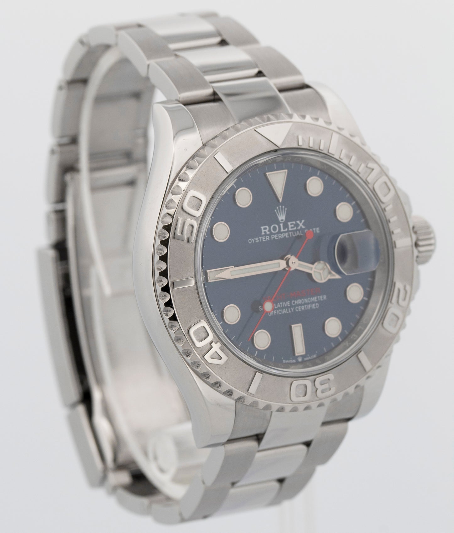 2021 PAPERS Rolex Yacht-Master 40mm Blue Platinum Steel Watch 126622 Watch BOX