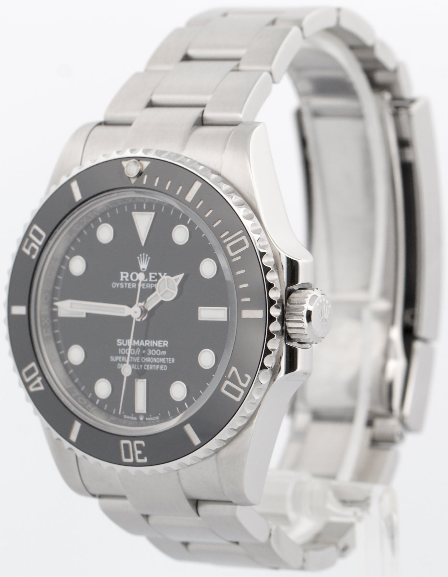 Rolex Submariner No-Date BLACK Stainless Steel 41mm Ceramic Watch 124060 LN