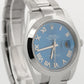 Rolex DateJust 41mm AZZURRO BLUE ROMAN Stainless Steel OYSTER Smooth 126300 BOX