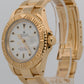 1991 Rolex Yacht-Master 16628 White 18K Yellow Gold 40mm Oyster Automatic Watch
