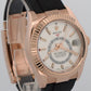 2022 Rolex Sky-Dweller 326235 White 18K Rose Gold Oysterflex 42mm Box Papers