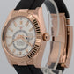 2022 Rolex Sky-Dweller 326235 White 18K Rose Gold Oysterflex 42mm Box Papers