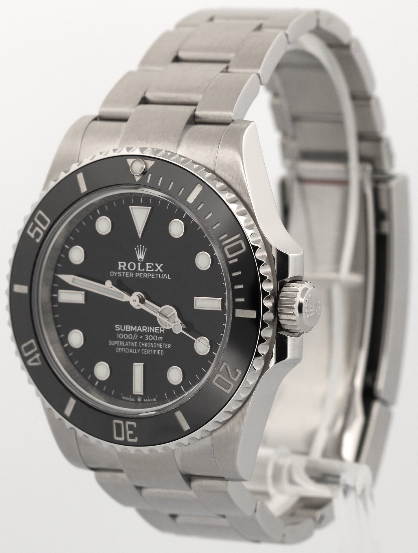 2021 PAPERS Rolex Submariner 41mm No-Date BLACK Ceramic Stainless 124060 LN BOX