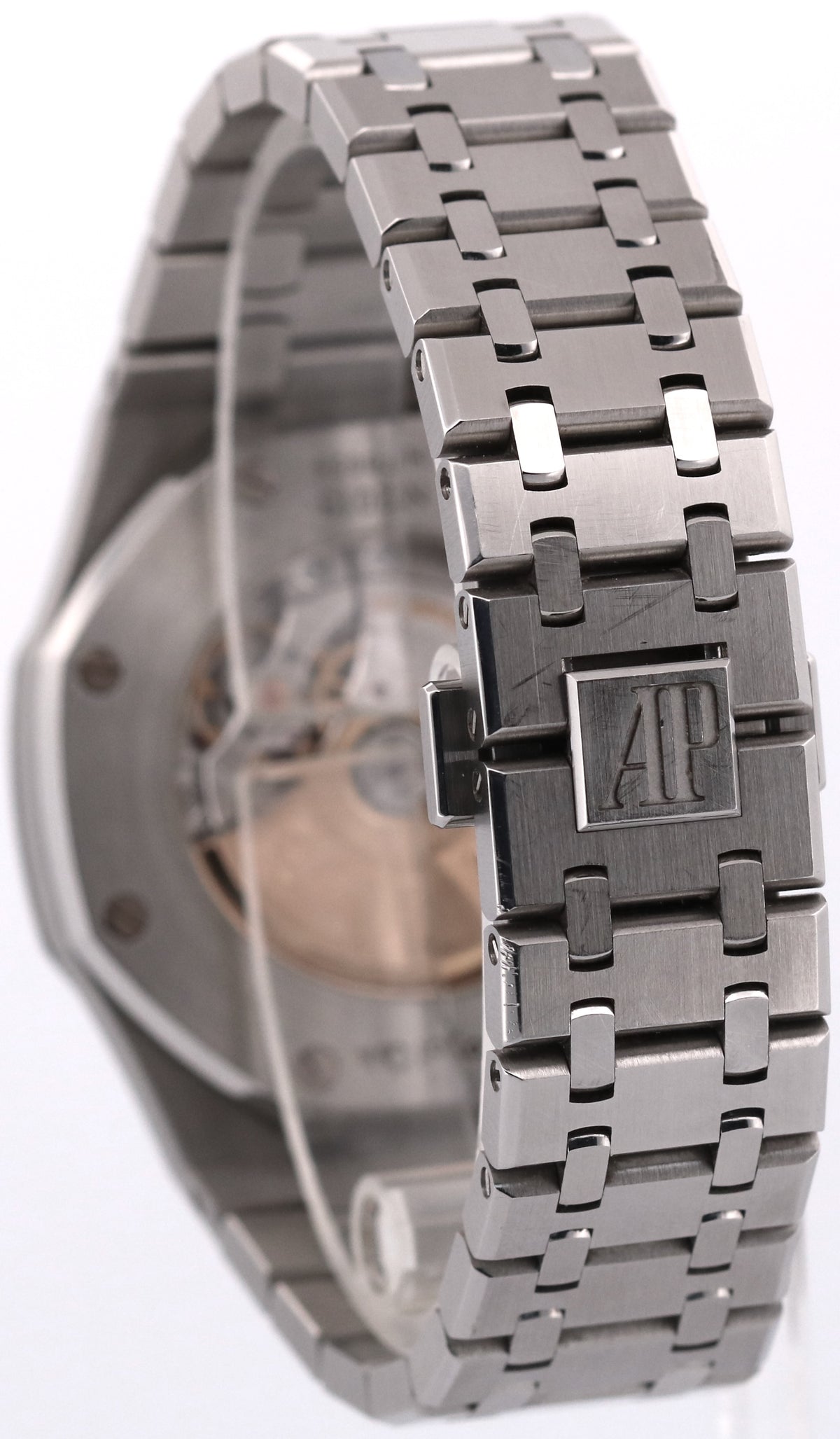 Unpolished Audemars Piguet Royal Oak 15400ST White 41mm Steel Watch Box Papers