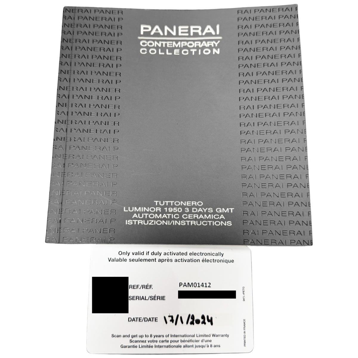 2024 Panerai Luminor Marina Navy Seals PAM01412 Burnito Gray 44mm Watch Papers