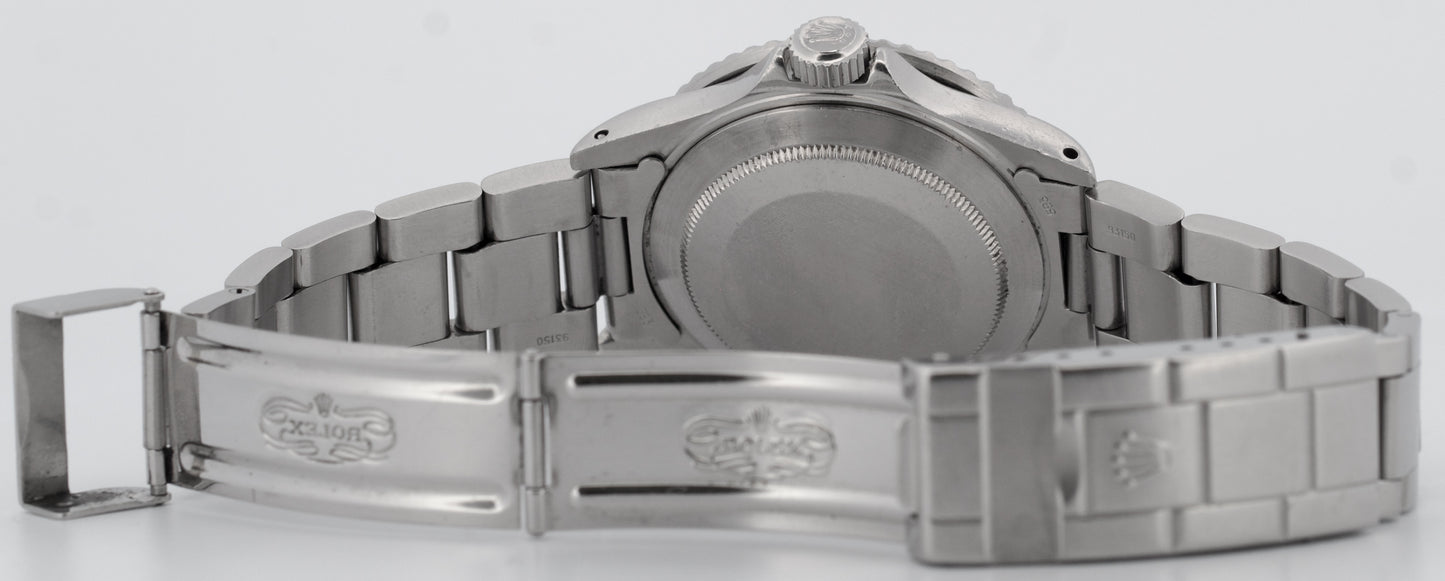 VINTAGE Rolex Submariner Date Black MATTE DIAL 16800 40mm Stainless Steel Watch