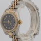 2000 Ladies Rolex DateJust 79173 Blue Diamond 18K Steel 26mm Jubilee Box Papers