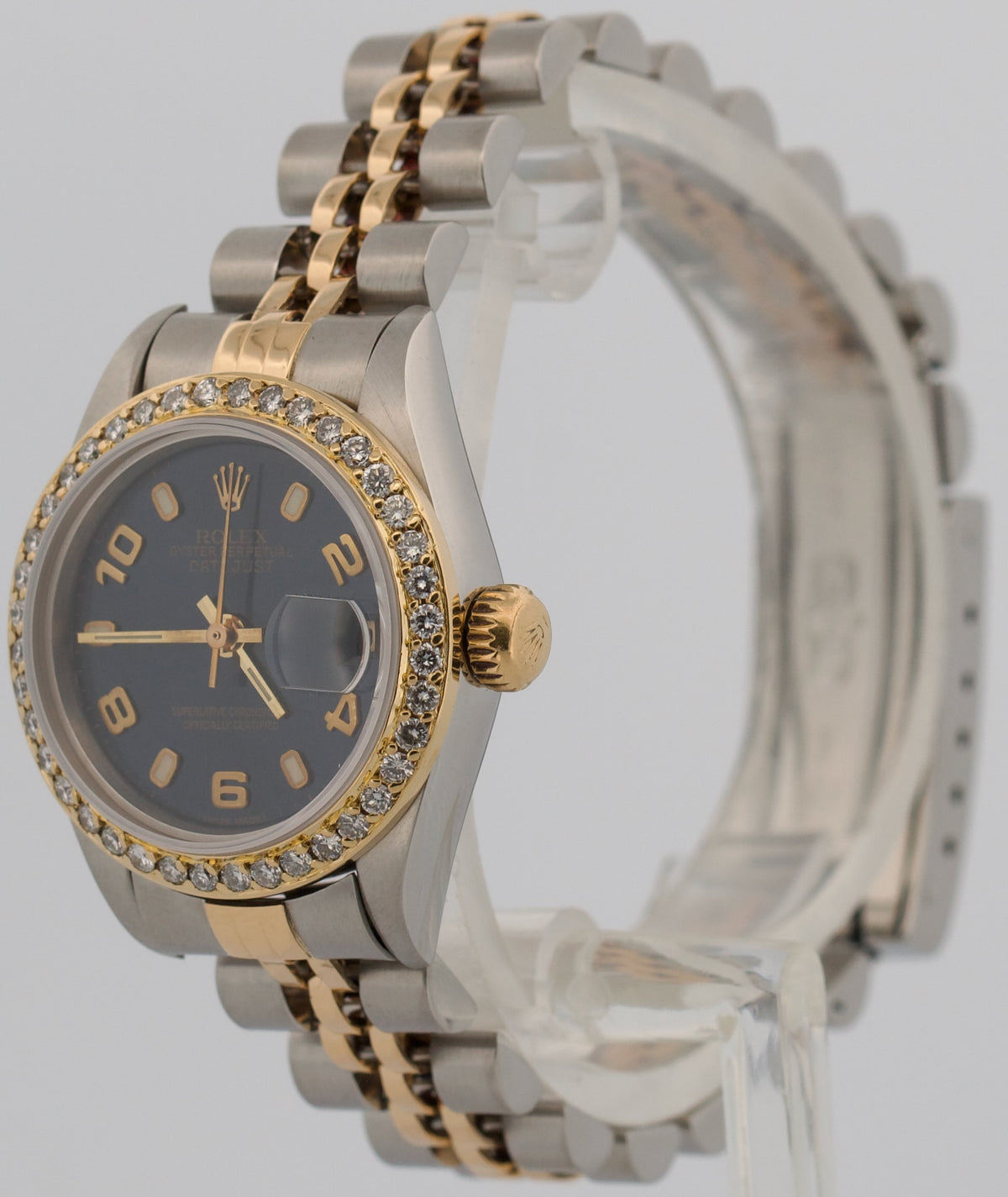2000 Ladies Rolex DateJust 79173 Blue Diamond 18K Steel 26mm Jubilee Box Papers