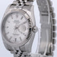 New Stickered Rolex DateJust 116234 Silver 18K Steel Jubilee 36mm Box Papers
