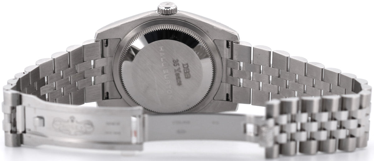 New Stickered Rolex DateJust 116234 Silver 18K Steel Jubilee 36mm Box Papers
