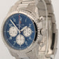 PAPERS Breitling Aviator B01 Chronograph BLUE Stainless Steel 43mm AB0119 BOX
