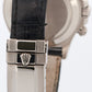 Rolex Daytona Cosmograph BLACK ARABIC RACING 18K White Gold LEATHER Watch 116519