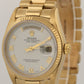 1986 Rolex Day-Date President WHITE ROMAN 36mm 18K Yellow Gold 18038 Watch