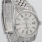 Rolex DateJust 36mm SILVER Stainless Steel 18K White Gold JUBILEE Fluted 16014