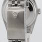 Rolex DateJust 36mm SILVER Stainless Steel 18K White Gold JUBILEE Fluted 16014