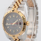 Rolex DateJust 116263 Turn-O-Graph 36mm Gray Two-Tone Yellow Gold Steel Watch