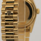 1986 Rolex Day-Date President WHITE ROMAN 36mm 18K Yellow Gold 18038 Watch