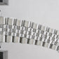 Rolex DateJust 36mm SILVER Stainless Steel 18K White Gold JUBILEE Fluted 16014