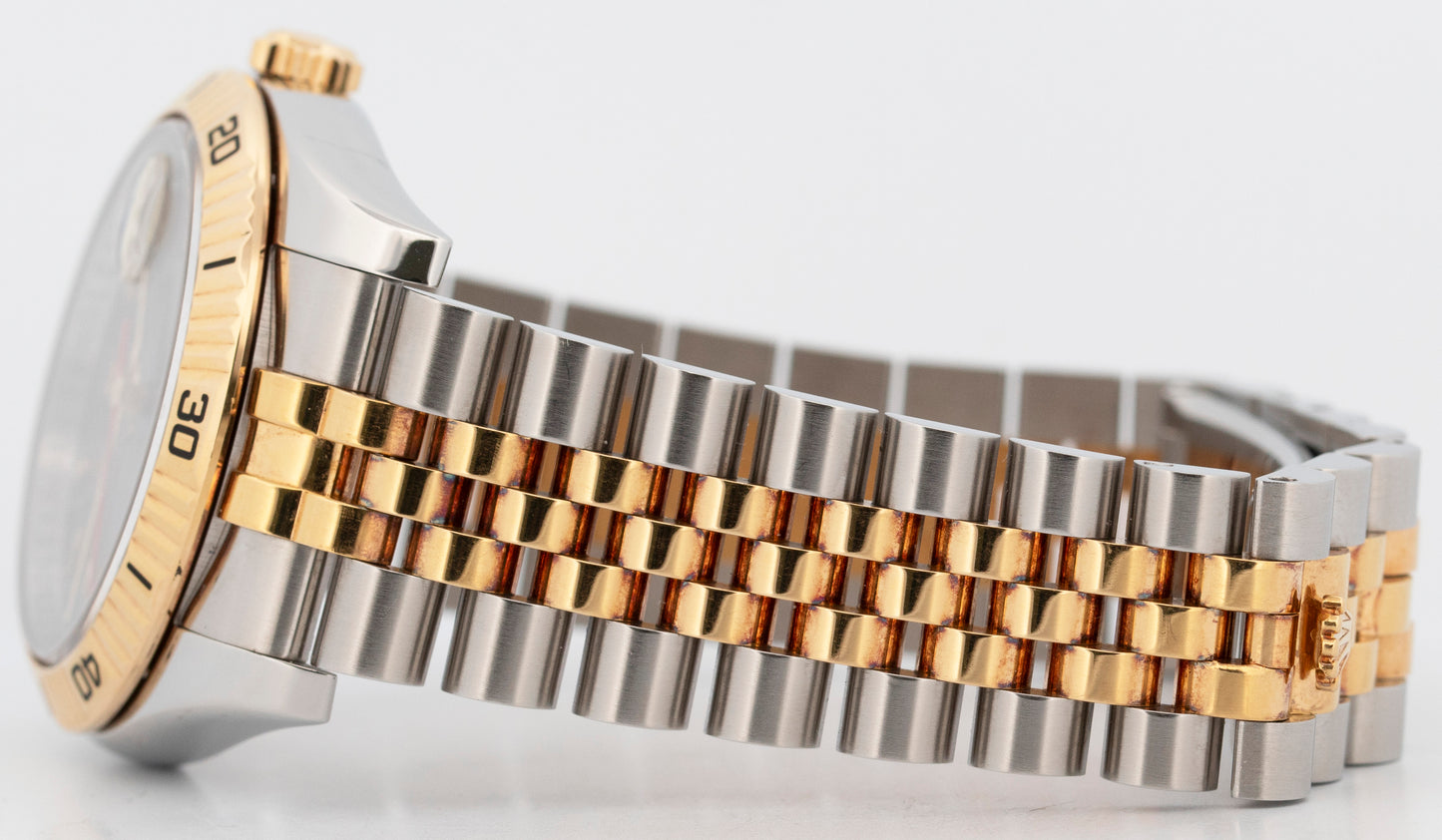 Rolex DateJust 116263 Turn-O-Graph 36mm Gray Two-Tone Yellow Gold Steel Watch