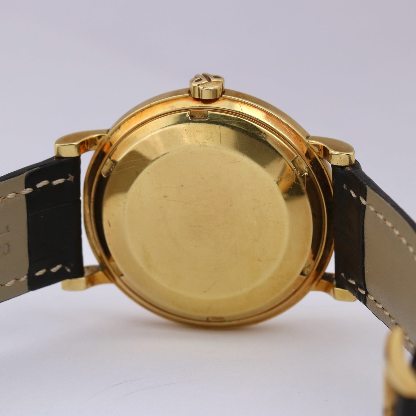 VINTAGE Patek Philippe Calatrava Gubelin 35mm 18K Yellow Gold Ivory Leather 3429