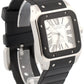Cartier Santos 100 XL 2656 W20121U2 Black Rubber Stainless Steel 38mm Watch