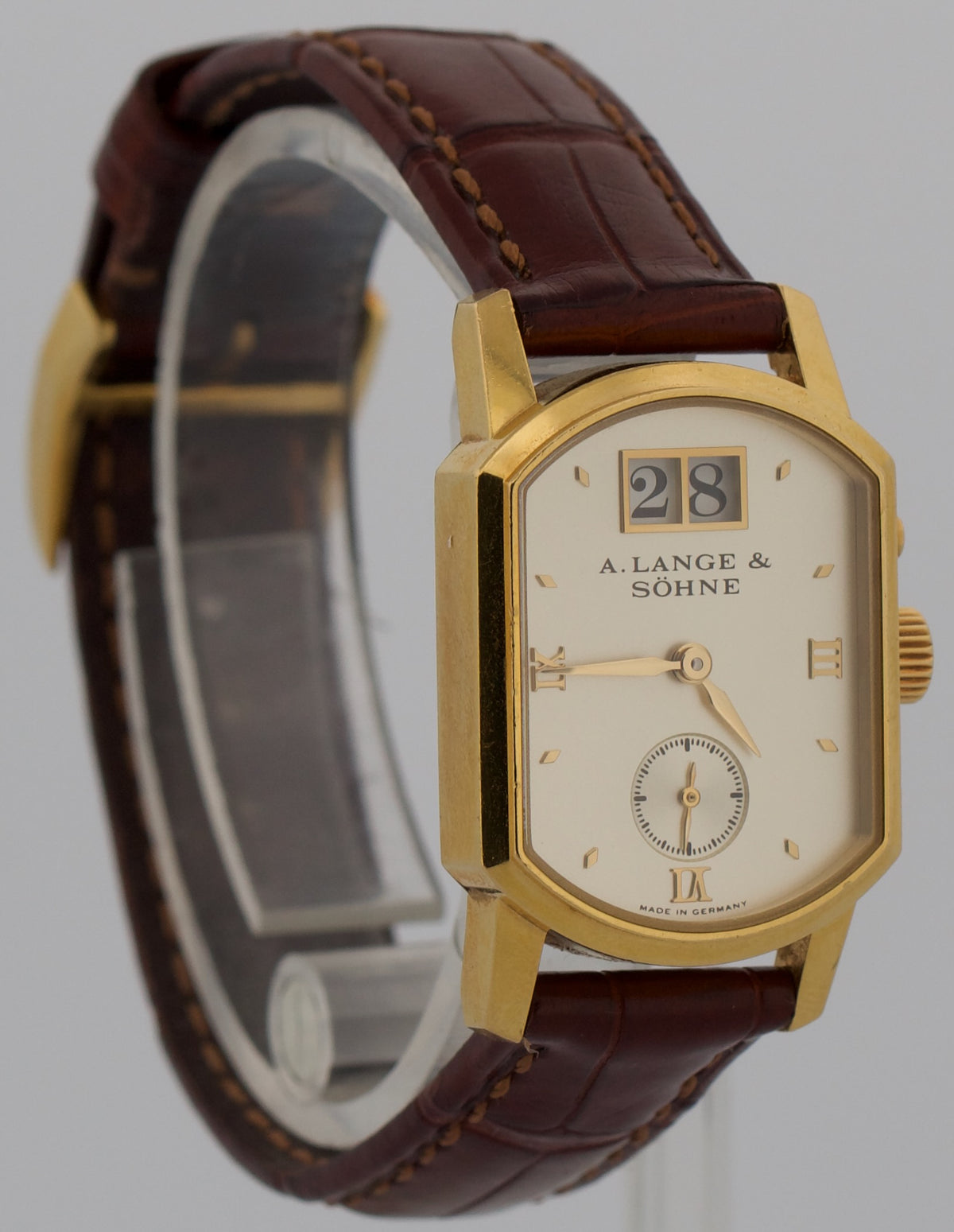 Unpolished 2007 A. Lange & Söhne Arkade 103.021 Silver 18K Gold 22mm Box Papers