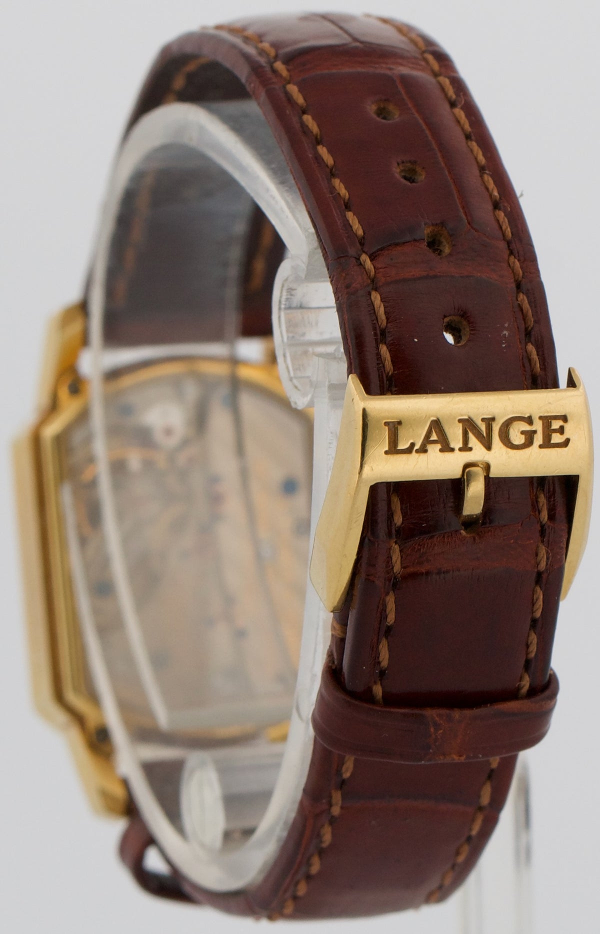 Unpolished 2007 A. Lange & Söhne Arkade 103.021 Silver 18K Gold 22mm Box Papers