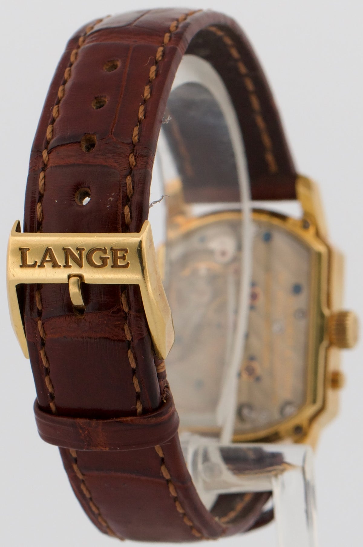 Unpolished 2007 A. Lange & Söhne Arkade 103.021 Silver 18K Gold 22mm Box Papers
