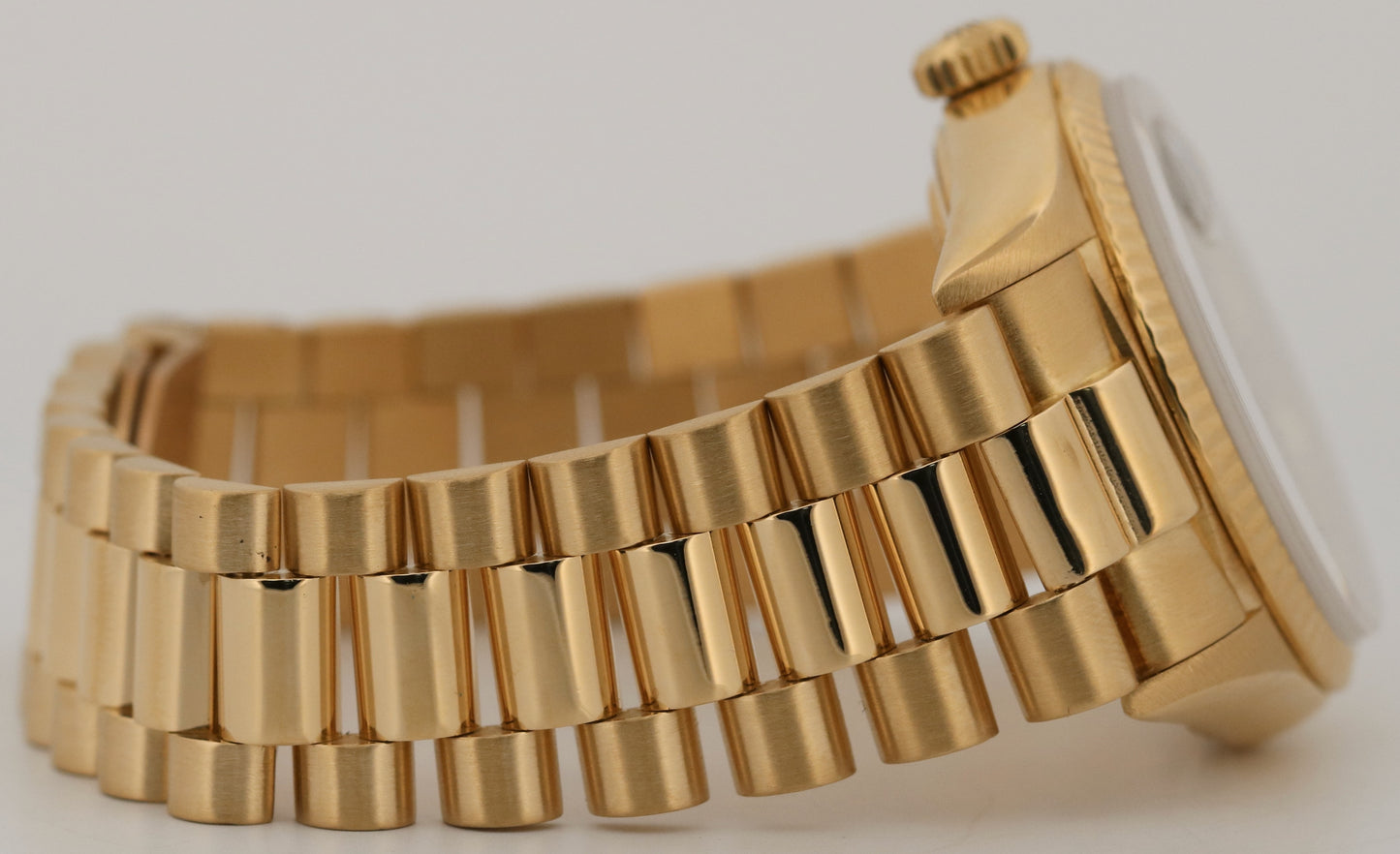 1984 Rolex Day-Date President BLACK 36mm 18K Yellow Gold Fluted 18038 Watch