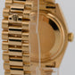 1981 Rolex Day-Date President 18038 Black Fluted 18K Yellow Gold 36mm Watch