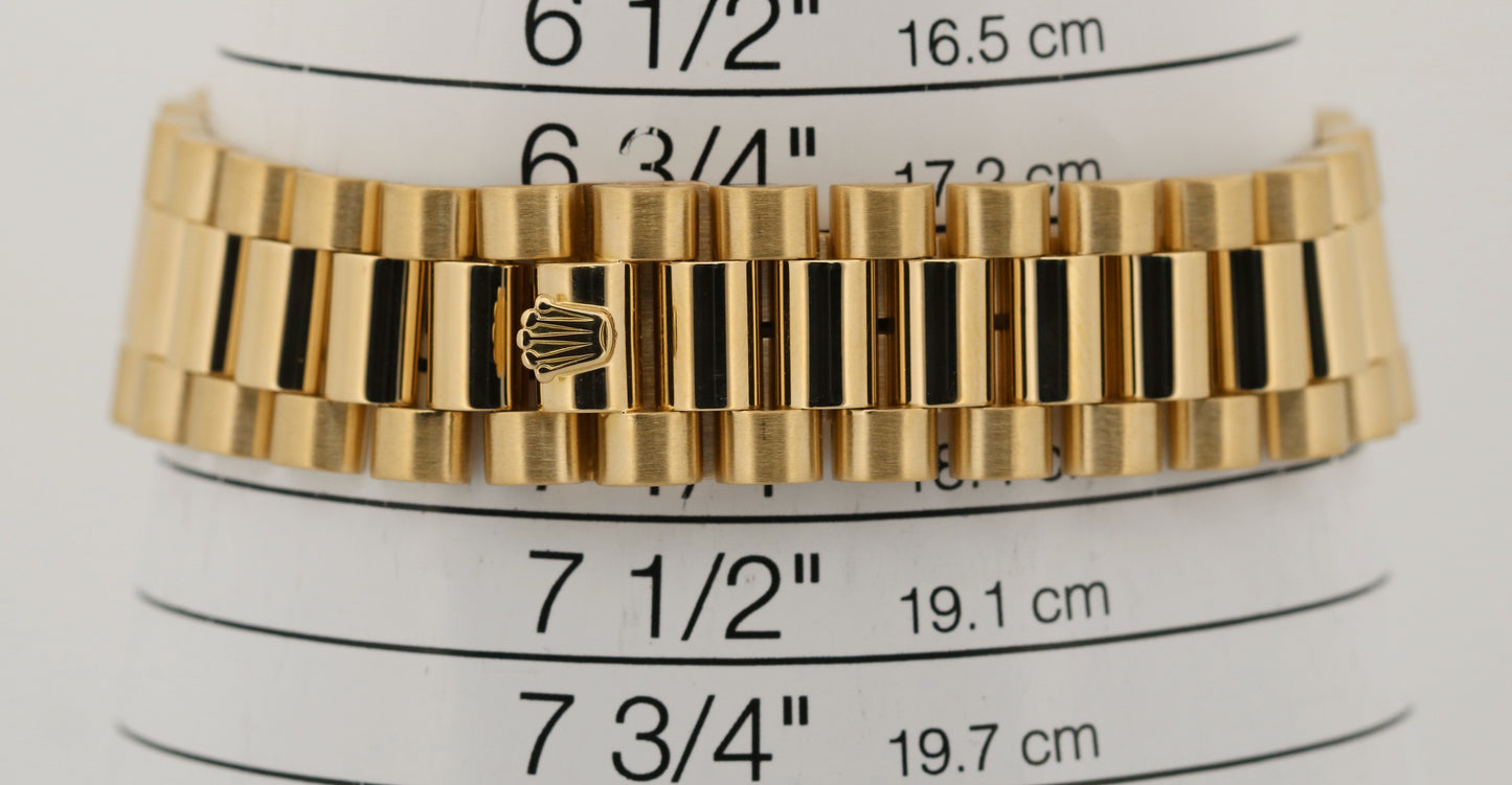 1984 Rolex Day-Date President BLACK 36mm 18K Yellow Gold Fluted 18038 Watch