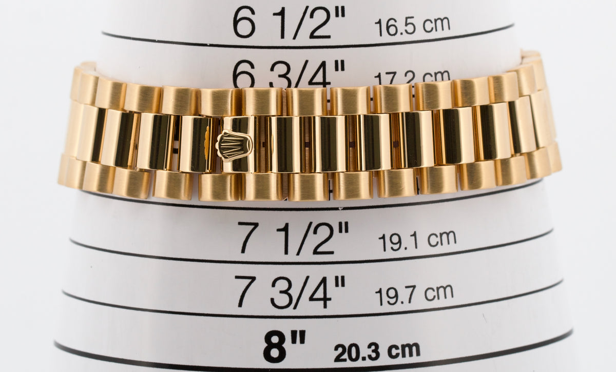 1981 Rolex Day-Date President 18038 Black Fluted 18K Yellow Gold 36mm Watch