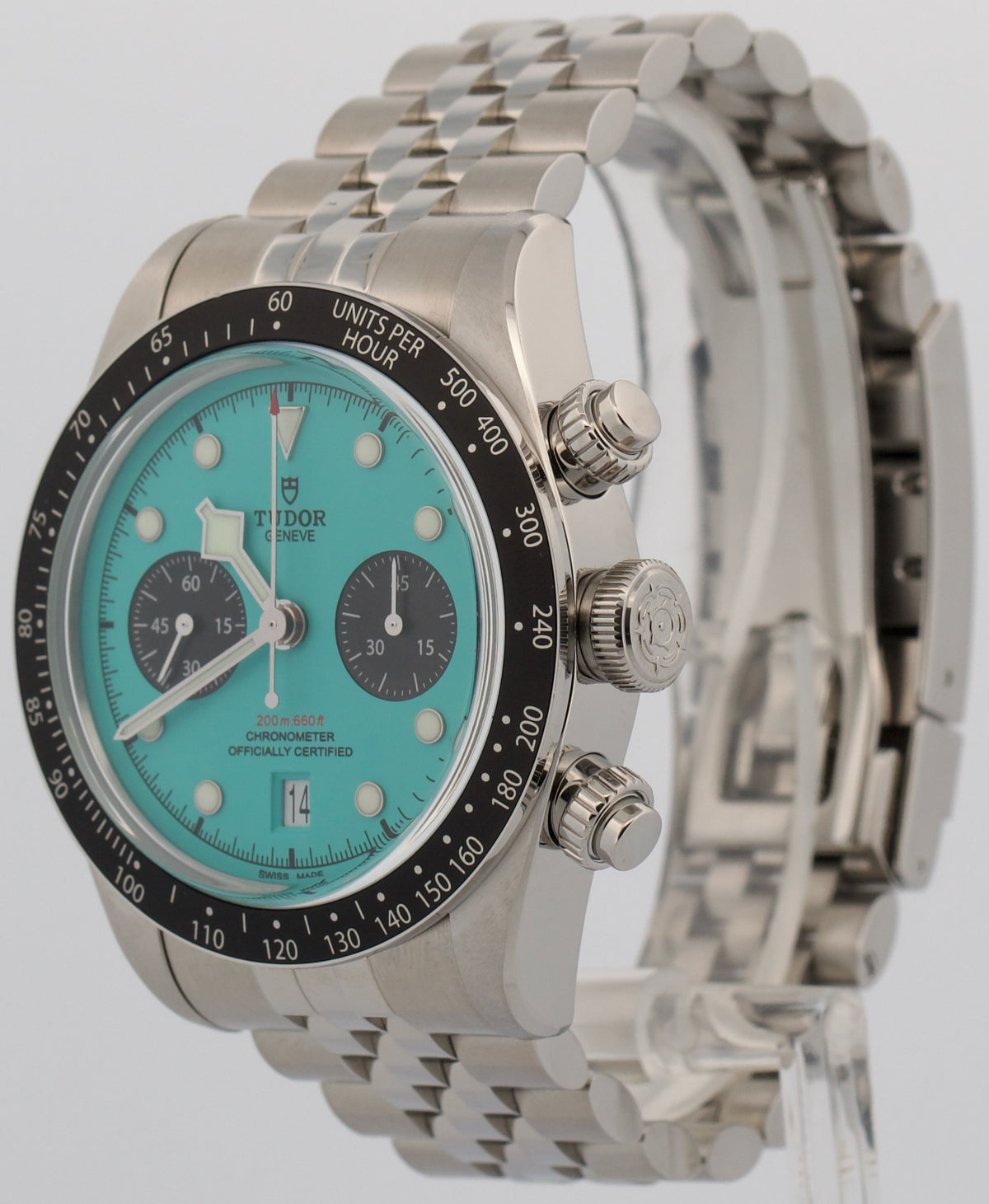 July 2026 Tudor Black Bay Chrono 79360 N Flamingo Blue Jubilee 41mm Box Papers