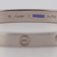 2020 Cartier Love Bracelet Size 17 18K White Gold Box