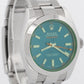 UNPOLISHED Rolex Milgauss BLUE Green Stainless RANDOM SERIAL 40mm 116400 GV