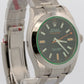 New Stickered 2010 Rolex Milgauss 116400 GV Black Green 40mm Steel Box Papers