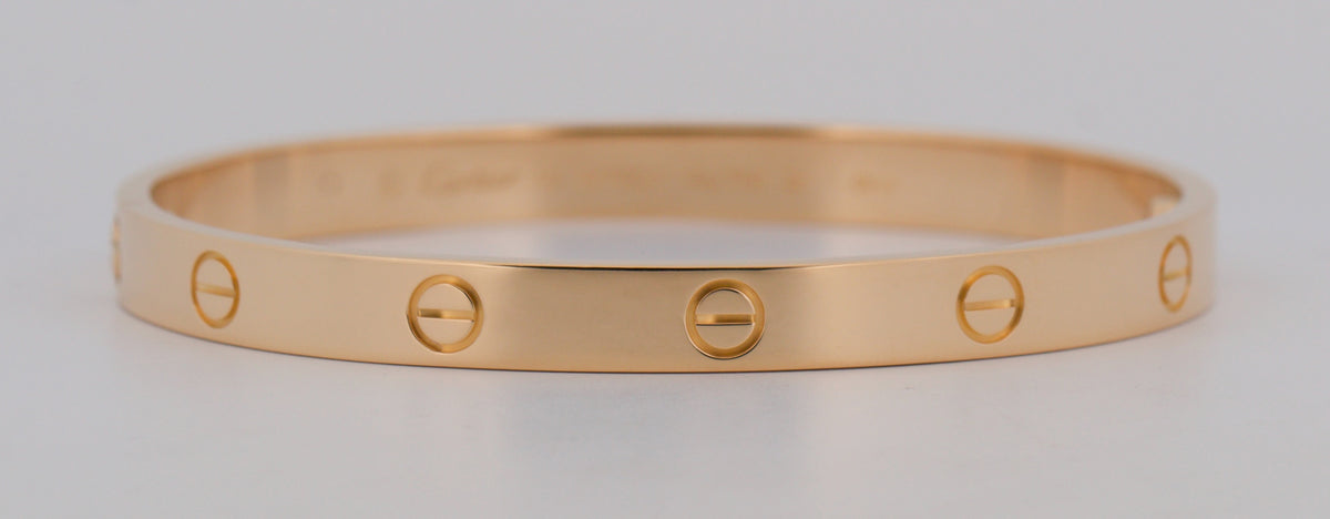 2019 Cartier Love Bracelet Size 18 18K Yellow Gold Box Papers