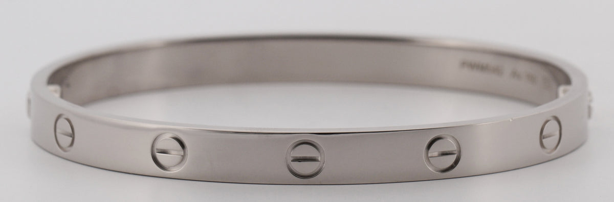 2022 Cartier Love Bracelet Size 18 18K White Gold Box