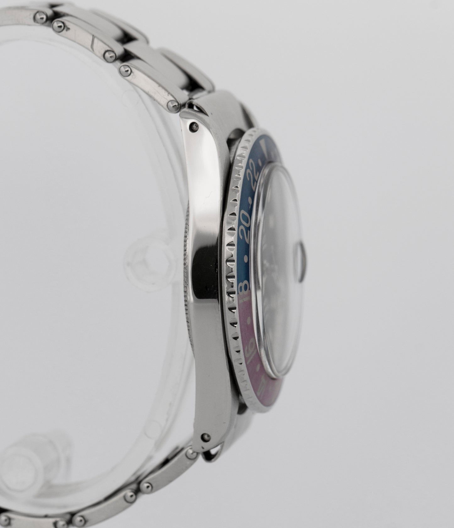 1969 PAPERS FUCHSIA Rolex GMT-Master Red Blue PEPSI LONG-E Watch 40mm 1675 BOX